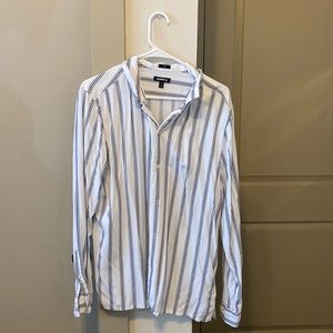 Express Slim Striped Rayon Shirt